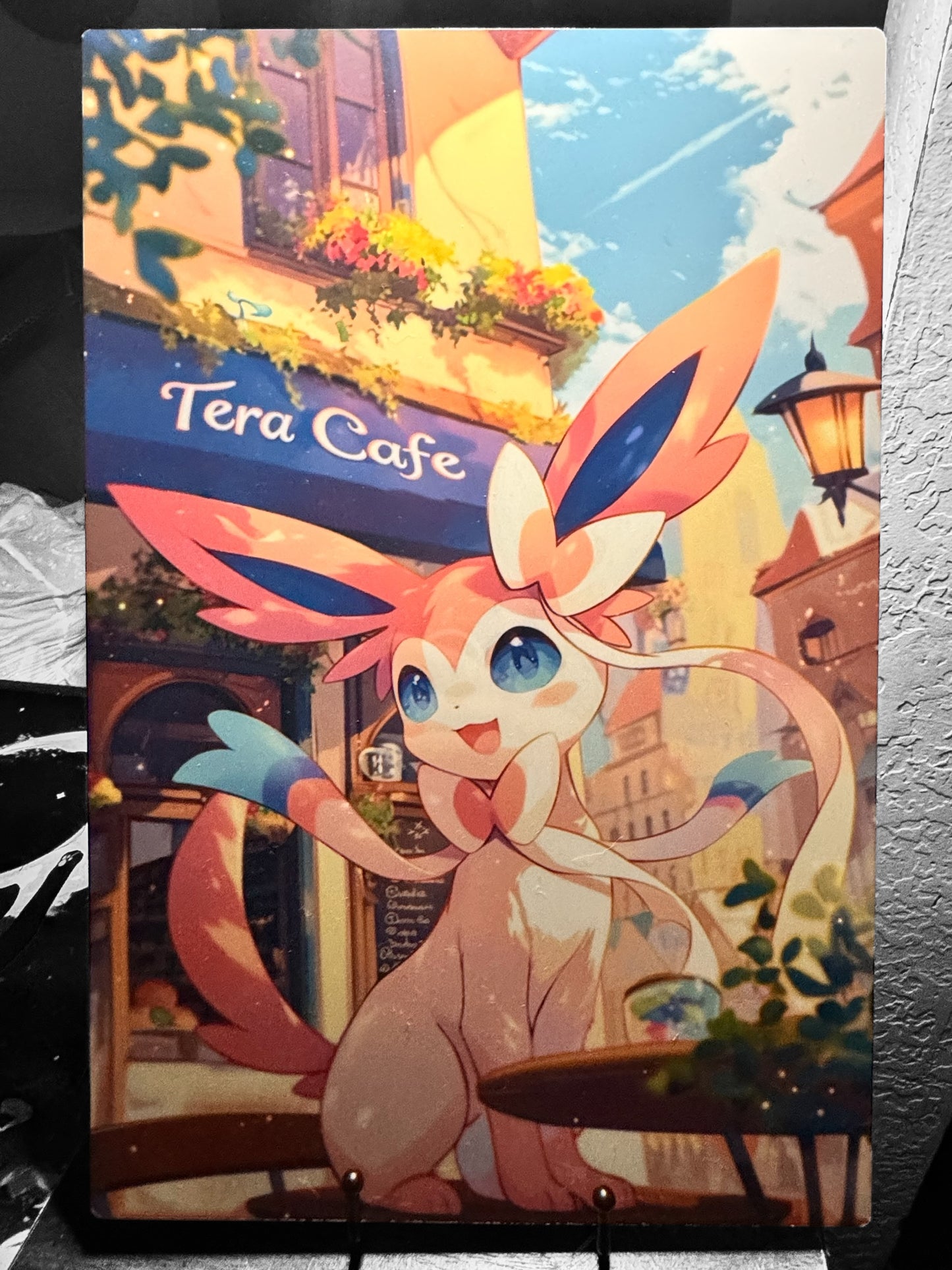 Sylveon Café Metal Poster (12x18)