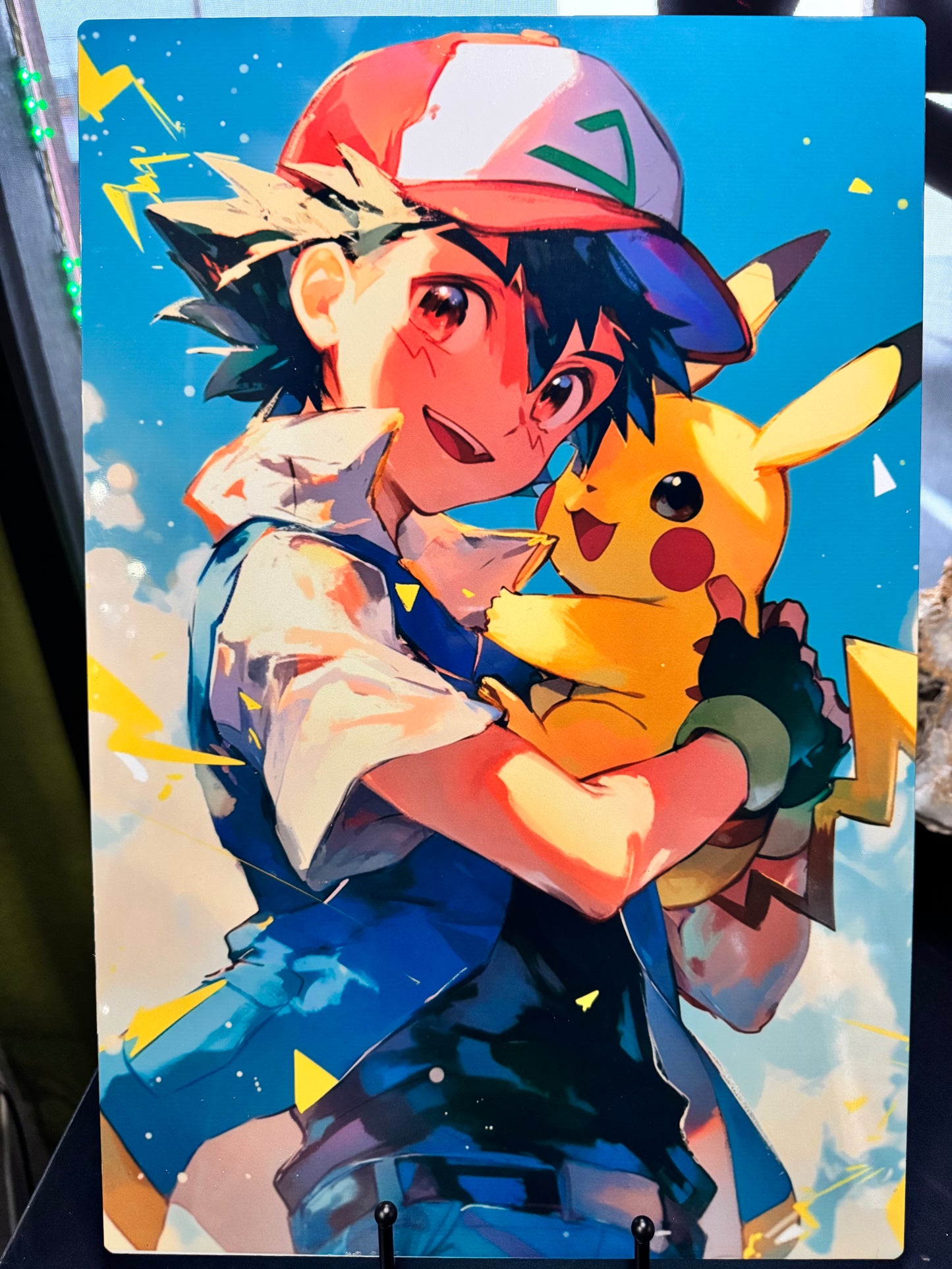 Ash and Pikachu Metal Poster (12x18)